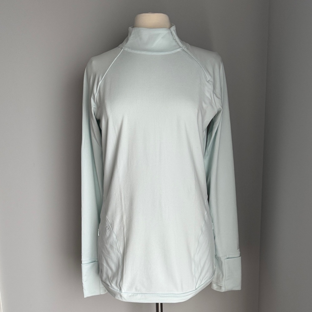 Athleta Superluxe 1/2 Zip - Ice Blue, Size M